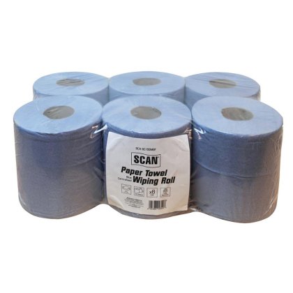 Scan - Paper Towel Wiping Roll 2-Ply 176mm x 150m (Pack 6)
