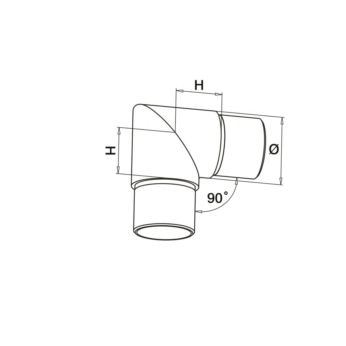 BM Architectural Eazypost 90 Degree Acute Elbow | IMS