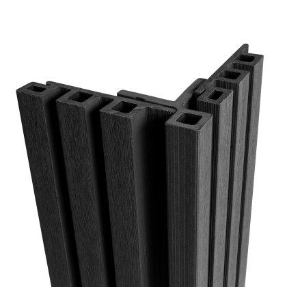 Ecoscape Forma - Midnight Composite Slatted Cladding Corner Trim Ecoscape Forma - Midnight Composite Slatted Cladding Corner Trim