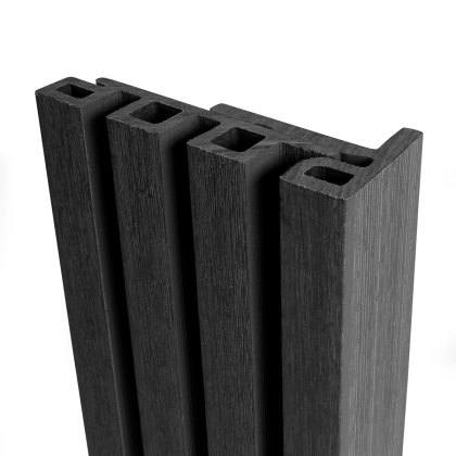 Ecoscape Forma - Midnight Composite Slatted Cladding End Trim Ecoscape Forma - Midnight Composite Slatted Cladding End Trim