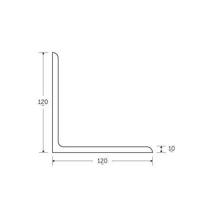 120 x 120 x 10mm Mild Steel Angles - BSEN10025-2 S275JR