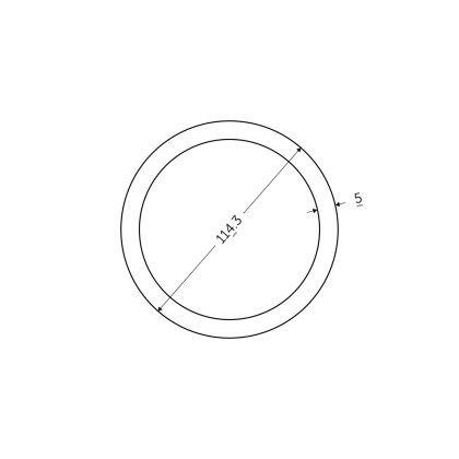 114.3 x 5mm - 7.5m Circular Hollow Section - BSEN10219