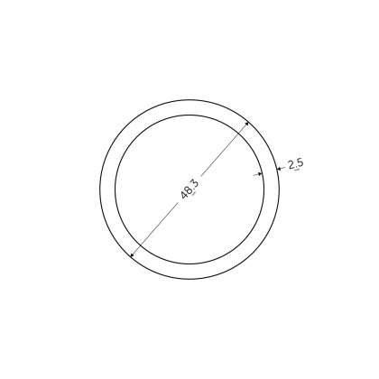 48.3 x 2.5mm Circular Hollow Section - BSEN10219 S235JR