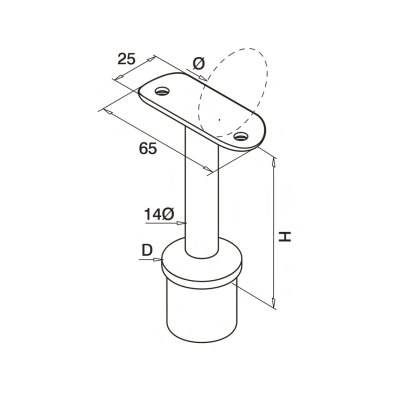 Push-In Post Stem With Fixed Saddle Push-In Post Stem With Fixed Saddle