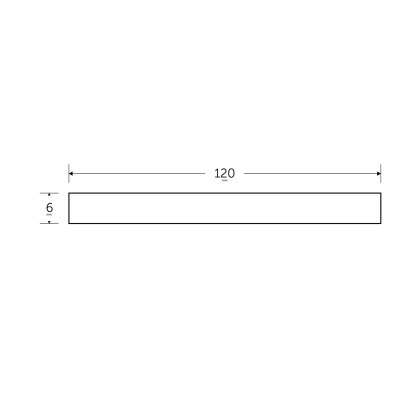 120 x 6mm Black Flats Light - BSEN10025-2 S275JR