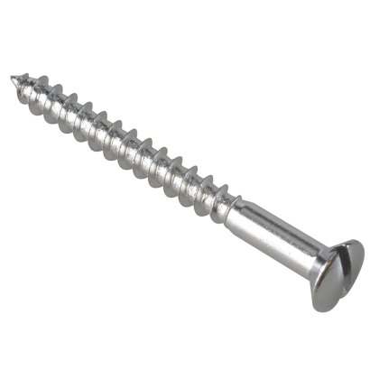 ForgeFix - Multi-Purpose Screw SL Raised Head Chrome Plated 4.0 x 40mm ForgePack 20 ForgeFix - Multi-Purpose Screw SL Raised Head Chrome Plated 4.0 x 40mm ForgePack 20