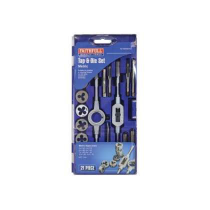 Faithfull - Metric Tap & Die Set of 21 Carbon Steel Faithfull - Metric Tap & Die Set of 21 Carbon Steel