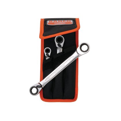Bahco - S4RM Series Reversible Ratchet Spanner Set, 3 Piece Bahco - S4RM Series Reversible Ratchet Spanner Set, 3 Piece