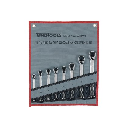 Teng - Ratcheting Combination Spanner Set, 8 Piece Teng - Ratcheting Combination Spanner Set, 8 Piece