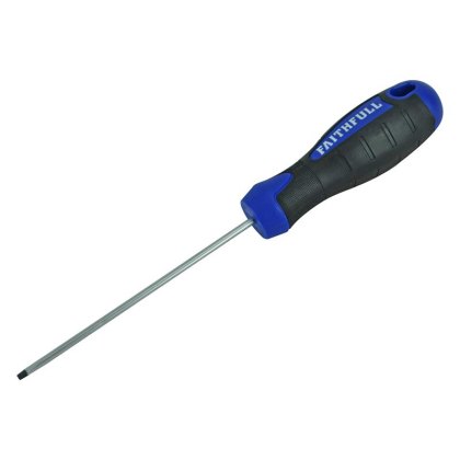 Faithfull - Soft Grip Screwdriver, Flared Slotted Faithfull - Soft Grip Screwdriver, Flared Slotted