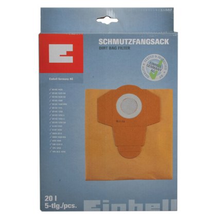 Einhell - Dust Bags For Vacuums Pack of 5