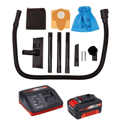 Einhell - TC-VC 18/20 Li Power X-Change Cordless Wet & Dry Vacuum 18V 1 x 3.0Ah Li-ion Einhell - TC-VC 18/20 Li Power X-Change Cordless Wet & Dry Vacuum 18V 1 x 3.0Ah Li-ion