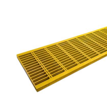 38mm Open Mesh GRP Stair Tread Grating 3660mm - Yellow - RAL 1003 38mm Open Mesh GRP Stair Tread Grating 3660mm - Yellow - RAL 1003
