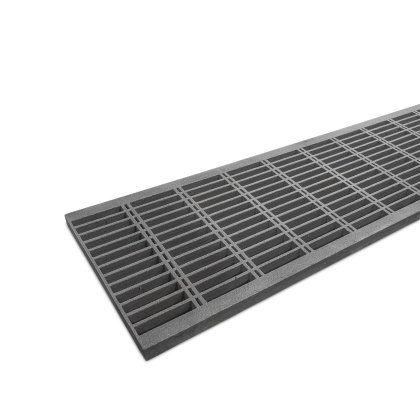 38mm Open Mesh GRP Stair Tread Grating 3660mm - Dark Grey - RAL 7043 38mm Open Mesh GRP Stair Tread Grating 3660mm - Dark Grey - RAL 7043