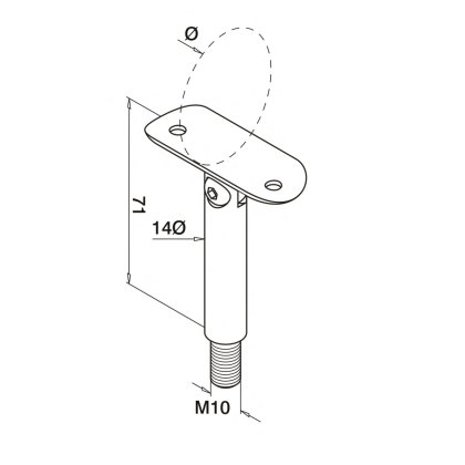 Eazypost Stem with Articulated Saddle and M10 Screw Eazypost Stem with Articulated Saddle and M10 Screw