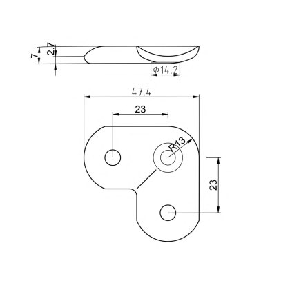 Eazypost Corner Saddle to suit 42mm Handrail Eazypost Corner Saddle to suit 42mm Handrail