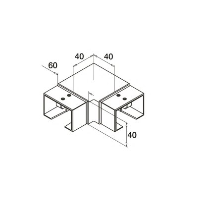EazySlot Sharp 90 Degree Horizontal Connector EazySlot Sharp 90 Degree Horizontal Connector