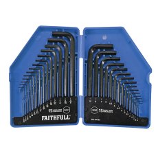 Faithfull - Metric/Imperial Hex Key Set, 30 Piece Faithfull - Metric/Imperial Hex Key Set, 30 Piece