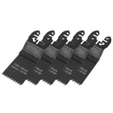 Faithfull - Multi-Function Tool CrV Flush Cut Wood Blade Ground Side Set 34mm (Pack 5) Faithfull - Multi-Function Tool CrV Flush Cut Wood Blade Ground Side Set 34mm (Pack 5)