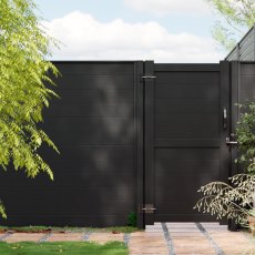 DuraPost Sleek® Aluminium Privacy Gate 1760mm x 900mm - Black DuraPost Sleek® Aluminium Privacy Gate 1760mm x 900mm - Black