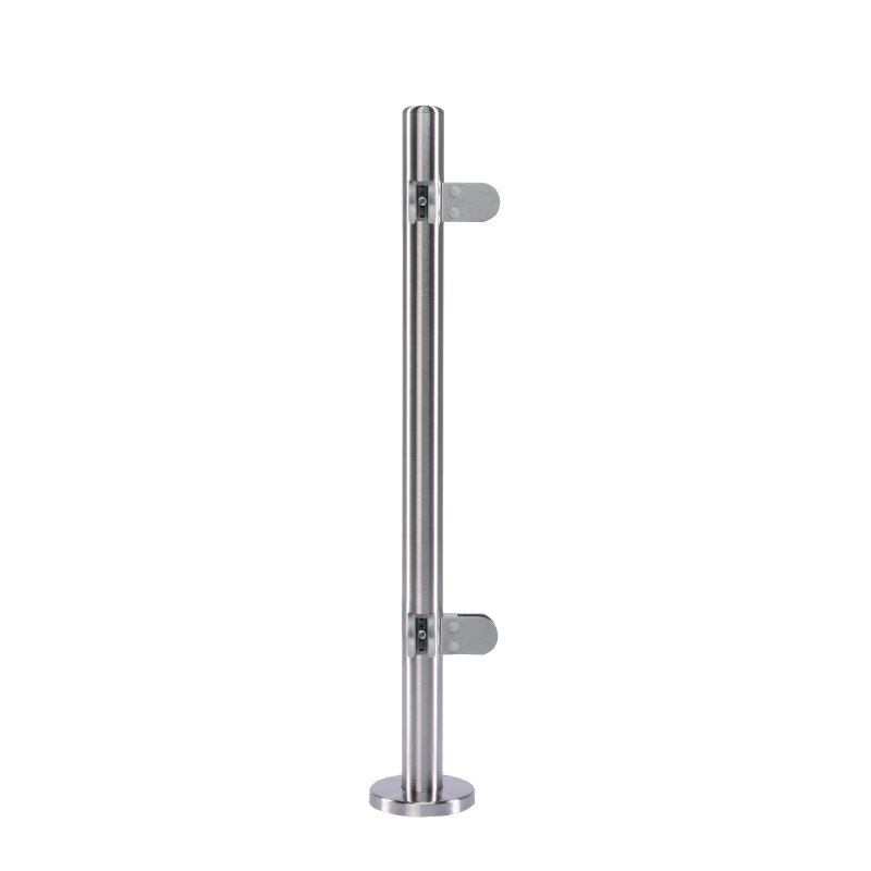 BM Architectural Pre-Assembled Glass Balustrade Round Corner Post with Radiused End Cap