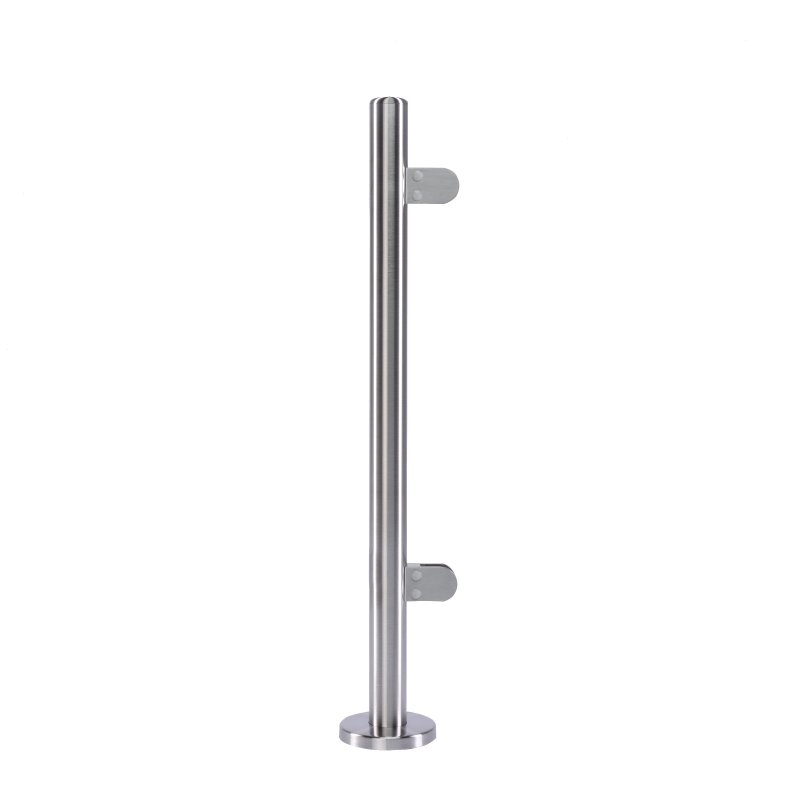 BM Architectural Pre-Assembled Glass Balustrade Round End Post with Radiused End Cap
