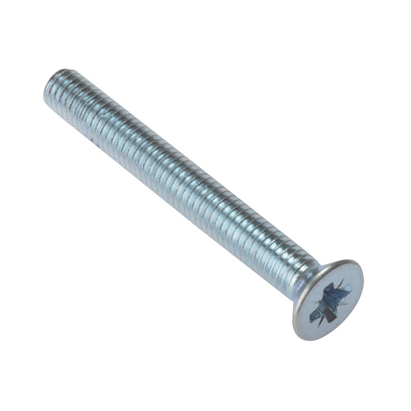 ForgeFix - Machine Screw Pozi Compatible CSK ZP M6 x 40mm Bag 25