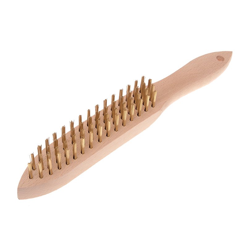 Faithfull - 680/B4 Brass Wire Scratch Brush - 4 Row