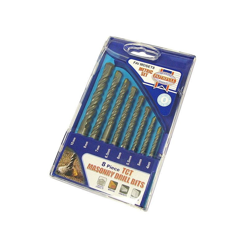 Faithfull - Standard Masonry Drill Set, 8 Piece 4-10mm