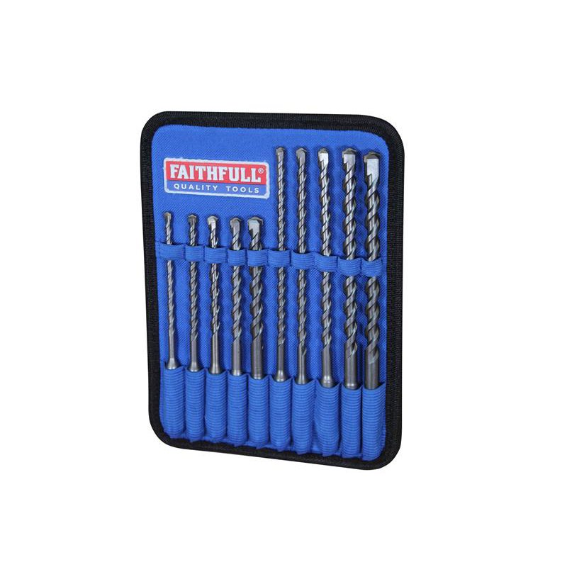 Faithfull - SDS Plus Drill Bit Set, 10 Piece