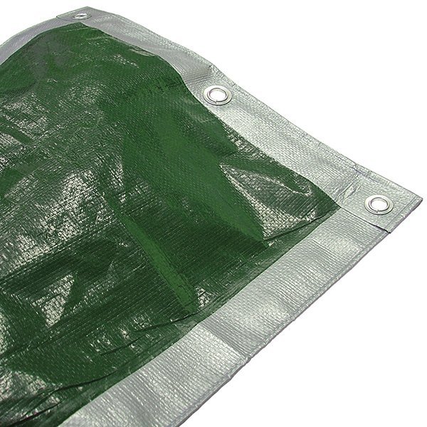 Faithfull - Tarpaulin Green/Silver 3.6 x 2.7m (12 x 9ft) 80gsm