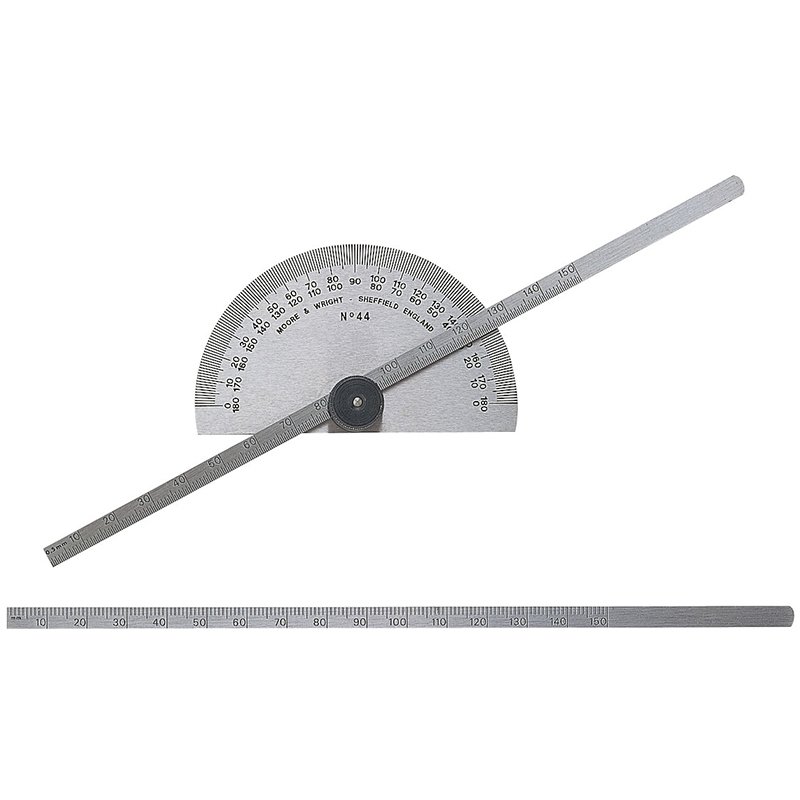 Moore & Wright - Protractor Type Depth Gauge Metric/Imperial 0-6in