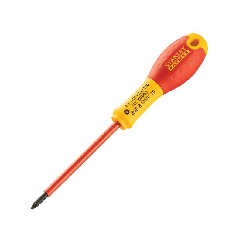 PZ1 x 100mm STANLEY - FatMax VDE Screwdriver, Pozidriv