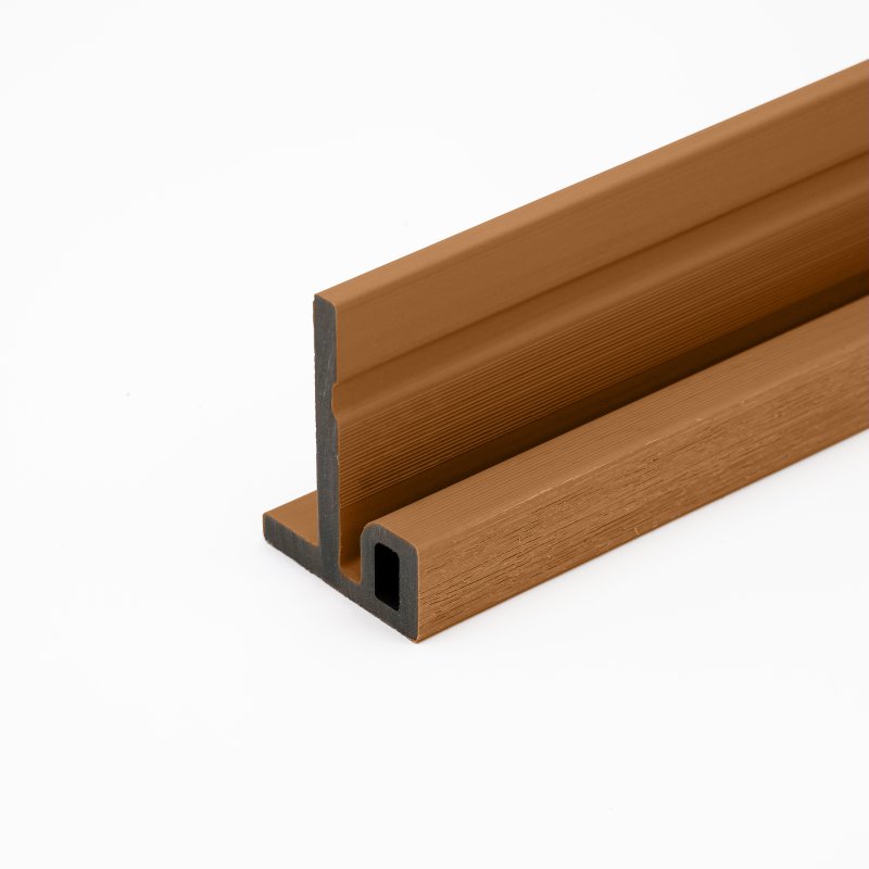 Classic Oak Composite Slatted Cladding End Trim