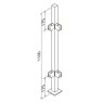 BM Architectural Pre-Assembled Glass Balustrade Square Corner Post with End Cap