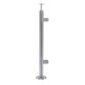 BM Architectural Pre-Assembled Glass Balustrade Round End Post with Fixed Handrail Saddle