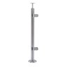 BM Architectural Pre-Assembled Glass Balustrade Round Corner Post with Fixed Handrail Saddle