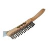 4 Row with Scraper Faithfull - Heavy-Duty Steel Scratch Brush