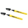 STANLEY? - Fine Tip Permanent Marker Black (Pack 2)