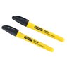 STANLEY? - Fine Tip Permanent Marker Black (Pack 2)