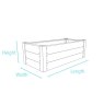 BM Architectural Rectangular Recycled Raised Planter Bed